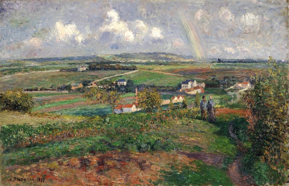 Camille Pissarro, L arc en ciel pontoise, 1877, 50526, Kroller Muller Museum