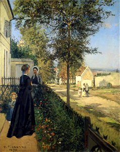 Camille Pissarro, The Conversation, Louveciennes, 1870, 121, Fond E.G. Bührle