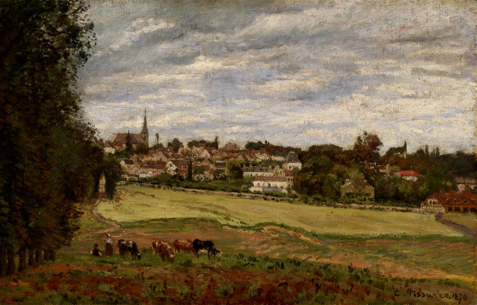 Camille Pissarro, Vue sur le village de Marly-le-Roi, 1870, 182, Fond E.G. Bührle