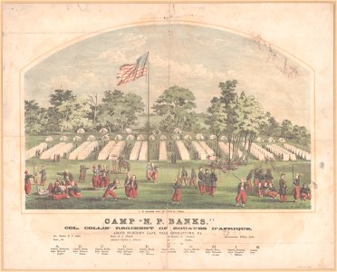 Camp N. P. Banks, Col. Collis' regiment of Zouaves d'Afrique Above Nicetown Lane near Germantown, Pa. - - L. N. Rosenthal, lith., 327 Walnut St., Philad'a. LCCN2010650666