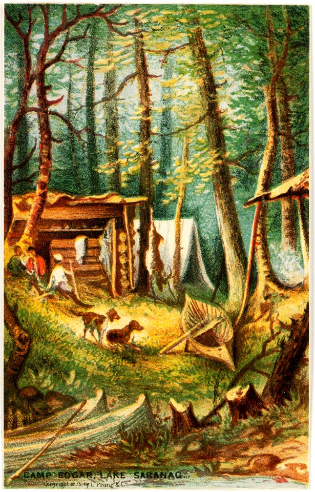Camp Edgar, Lake Saranac (Boston Public Library)
