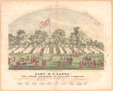 Camp N. P. Banks, Col. Collis' regiment of Zouaves d'Afrique Above Nicetown Lane near Germantown, Pa. - - L. N. Rosenthal, lith., 327 Walnut St., Philad'a. LCCN2010650666