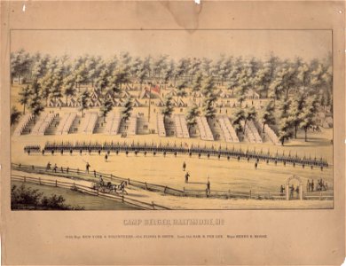 Camp Belger, Baltimore, M'd. - 114th Regt. New York S. Volunteers-Col. Elisha B. Smith, Lieut. Col. Sam. R. Per Lee, Major Henry B. Morse. LOC 93685279