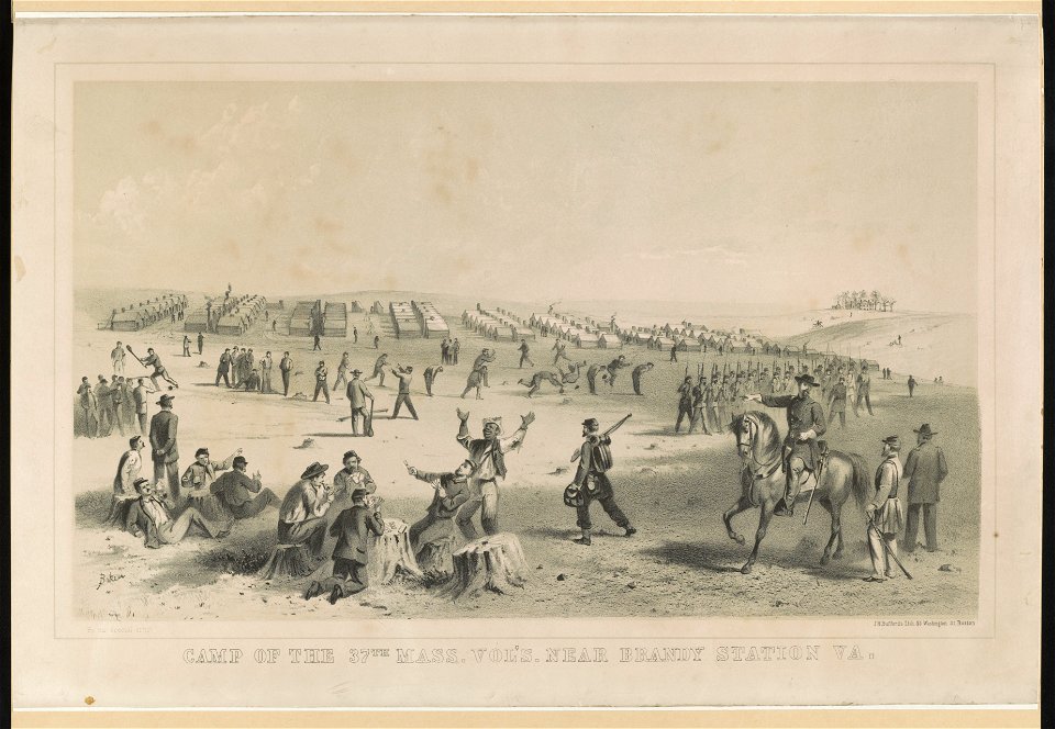 Camp of the 37th Mass. Vol's. near Brandy Station, Va. - Bakers; J.H. Bufford's lith., Boston. LCCN96512046