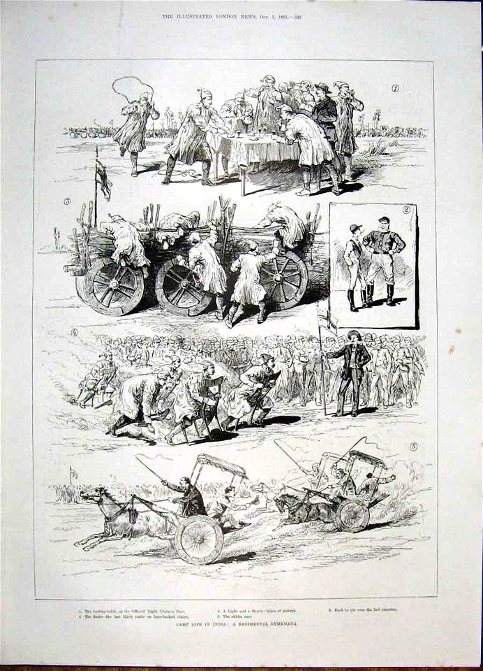 Camp Life in India, a Regimental Gymkhana - ILN 1885