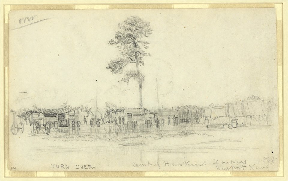 Camp of Hawkins Zouaves. Newport News. 1861 LCCN2004660426