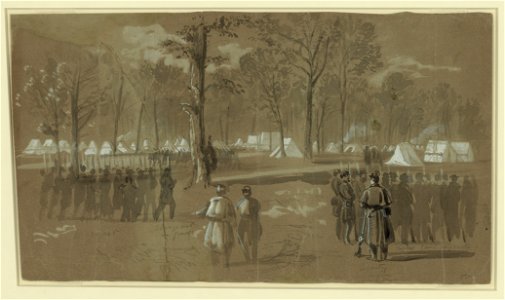 Camp of the second Connecticut regiment at Washington, in a grove on the north side of the city- Near th(e) New York 7th LCCN2004660311