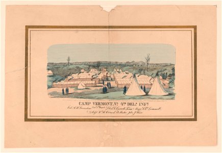 Camp Vermont, VA. 4th Del. Inf LCCN2003680840