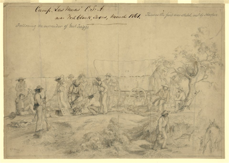 Camp, Las Moras C.S.A. - near Fort Clark, Texas, March 1861 LCCN2004661291