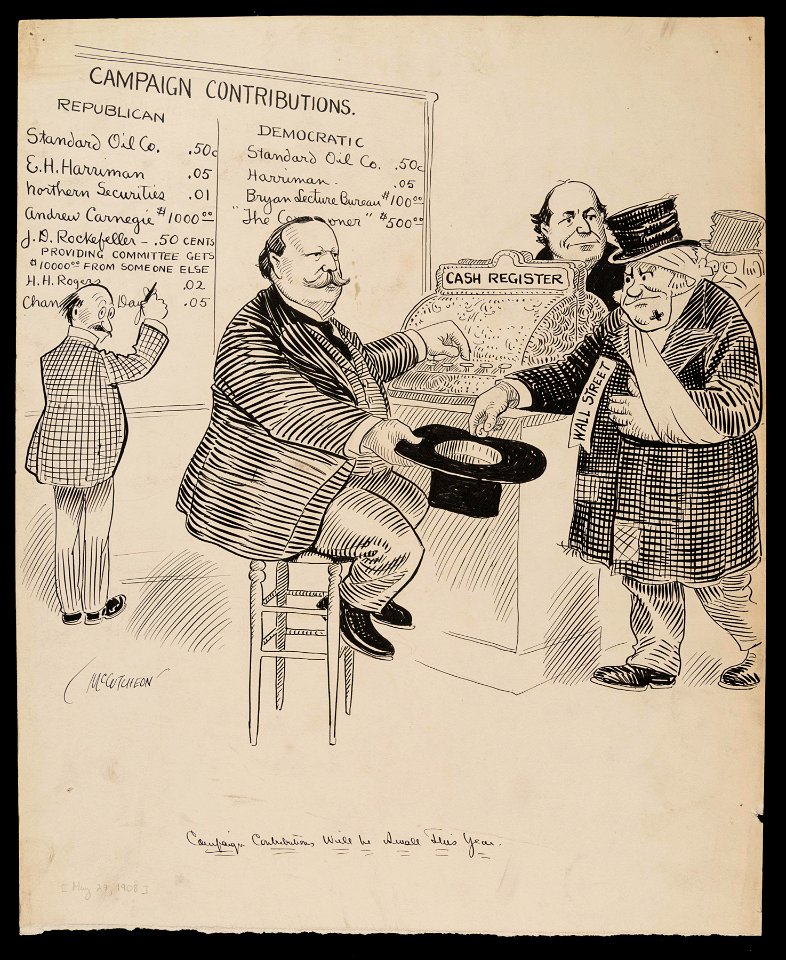 Campaign contributions will be small this year, May 27, 1908 (NBY 1473)