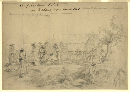 Camp, Las Moras C.S.A. - near Fort Clark, Texas, March 1861 LCCN2004661291