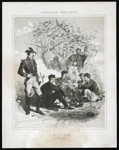 Campaign sketches. A pass time. Cavalry rest - W.H. LCCN2013650302