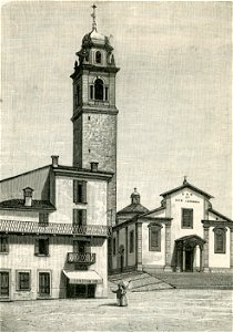 Campanile del duomo di Pallanza xilografia