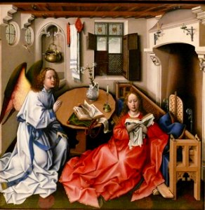 Campin Annunciation triptych