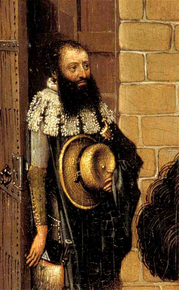 Campin merode altarpiece left panel detail 2