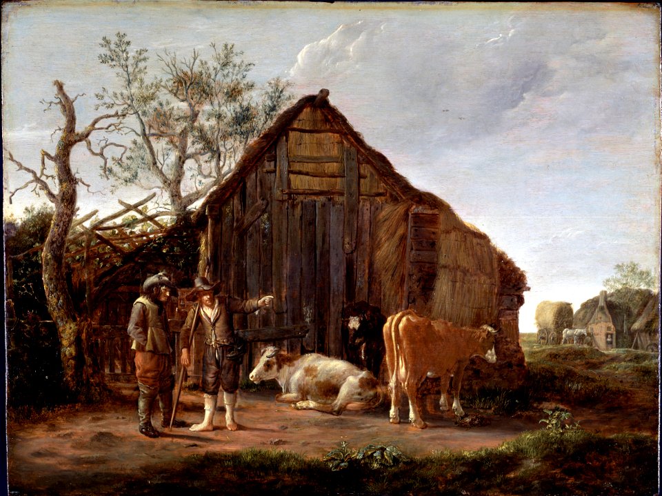 Camphuysen, Govaert - Two Peasants with Cows - Google Art Project