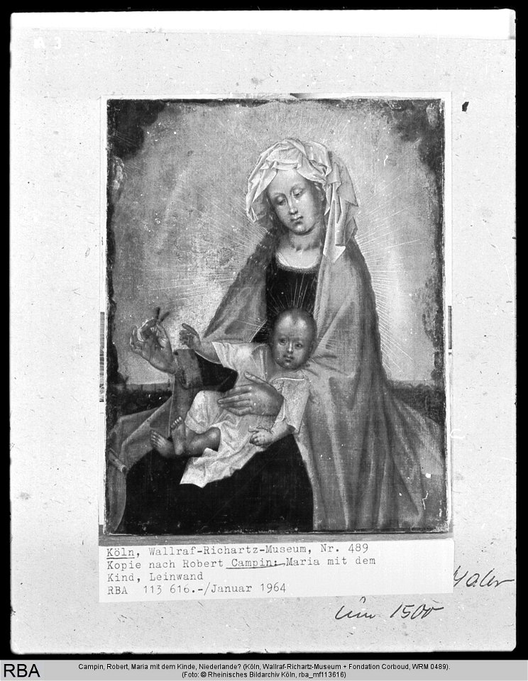 Campin (zugeschrieben & Nachahmer) - Maria mit dem Kinde um 1480-1500, WRM 0489