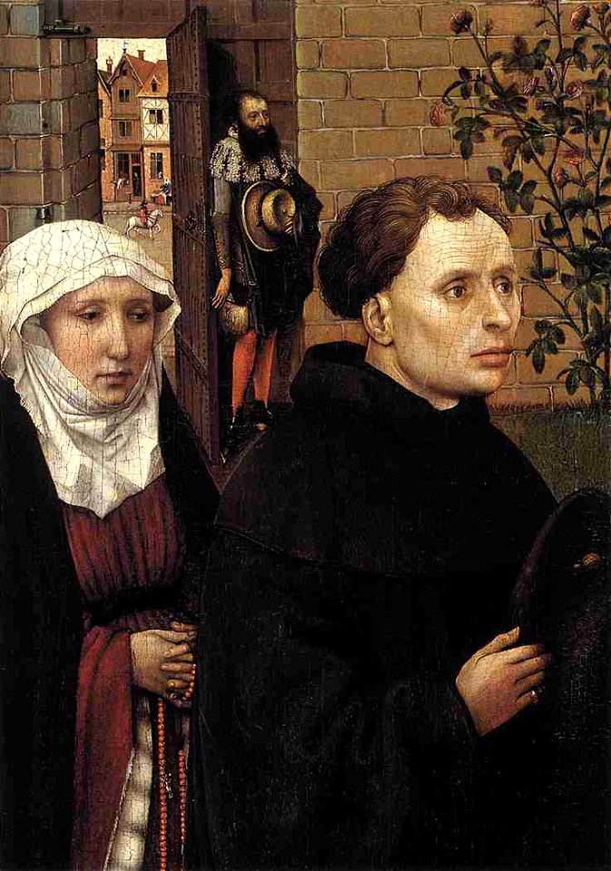 Campin merode altarpiece left panel detail 1