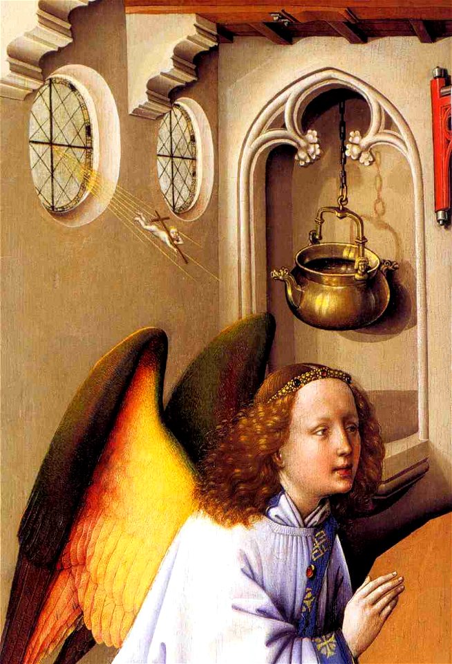 Campin merode altarpiece central detail 3