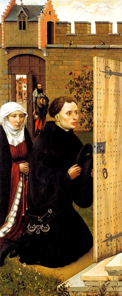 Campin merode altarpiece left panel