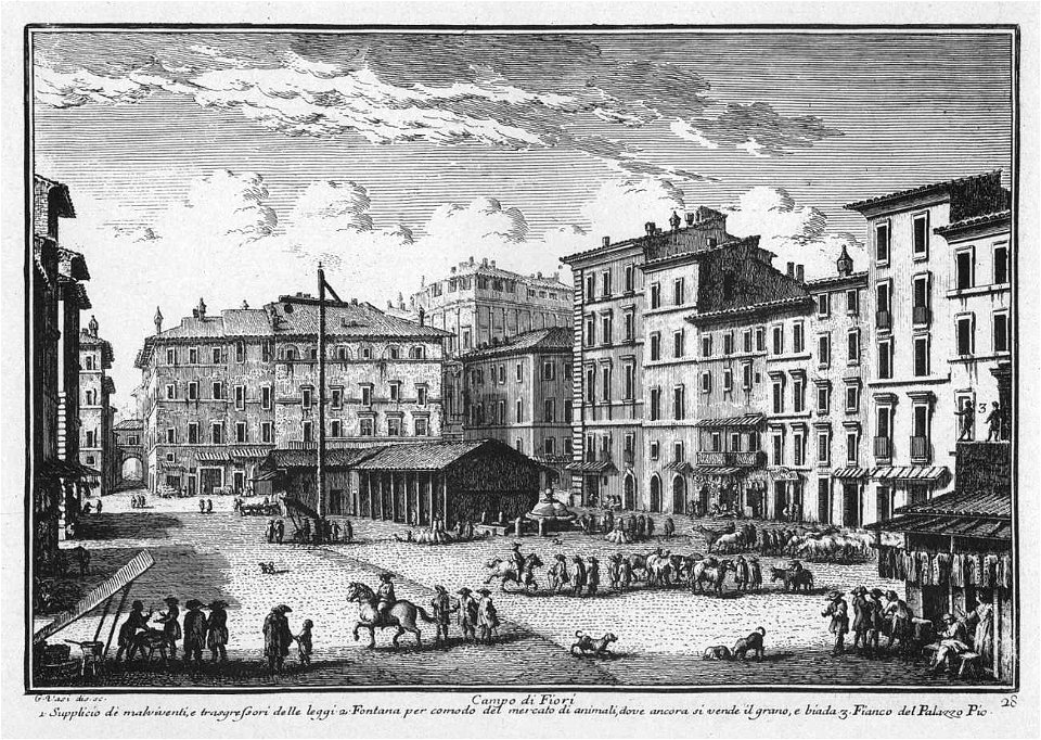 Campo De' Fiori by Giovanni Vasi
