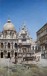 Federico del Campo Innenhof Palazzo Ducale Venedig 1888