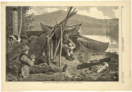 Camping out in the Adirondack Mountains (Boston Public Library)