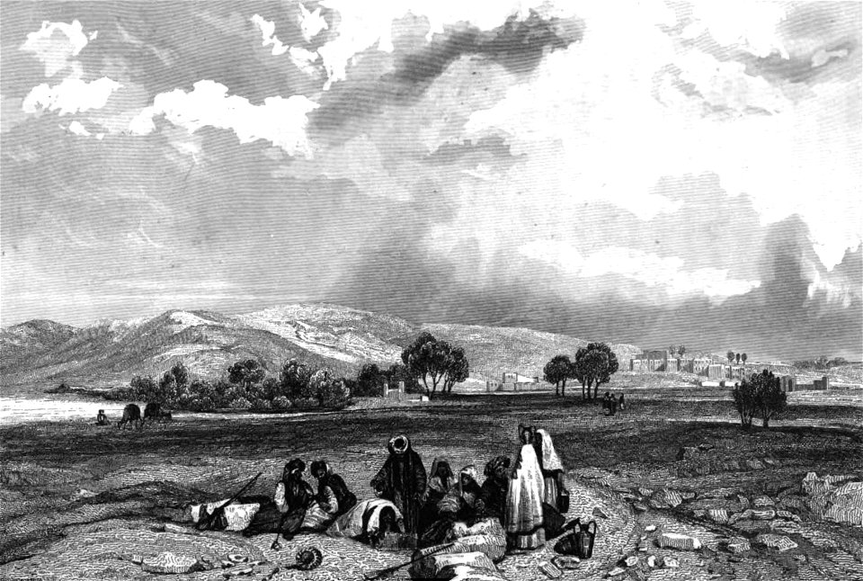 Cana, Illustration for La Terre-Sainte et les lieux illustrés par les apôtres, by Adrien Egron, 1837 (19)