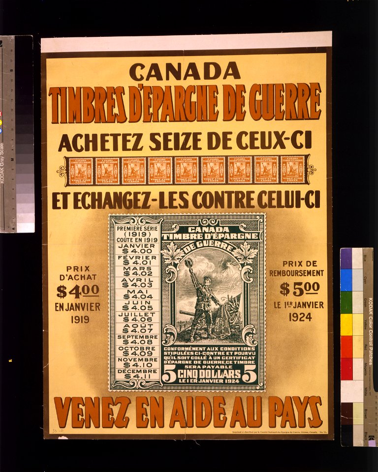 Canada timbres d'epargne de guerre. Venez en aide au pays LCCN2005695753