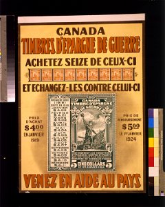 Canada timbres d'epargne de guerre. Venez en aide au pays LCCN2005695753