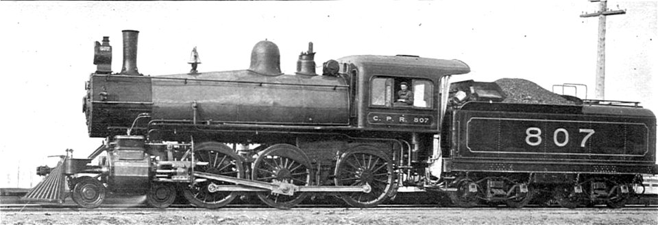 Canadian Pacific 4-6-0 locomotive 807 (Howden, Boys' Book of Locomotives, 1907)