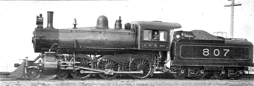 Canadian Pacific 4-6-0 locomotive 807 (Howden, Boys' Book of Locomotives, 1907)