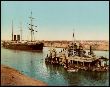 Canal de Suez, navire et drague LCCN2017656984