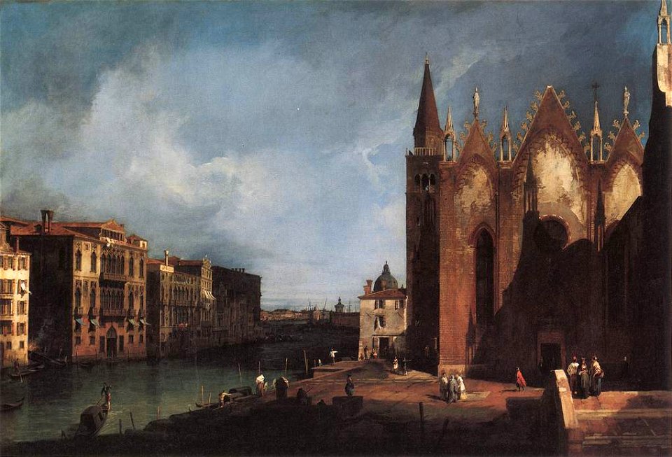 Giovanni Antonio Canal, il Canaletto - The Grand Canal near Santa Maria della Carità - WGA03863