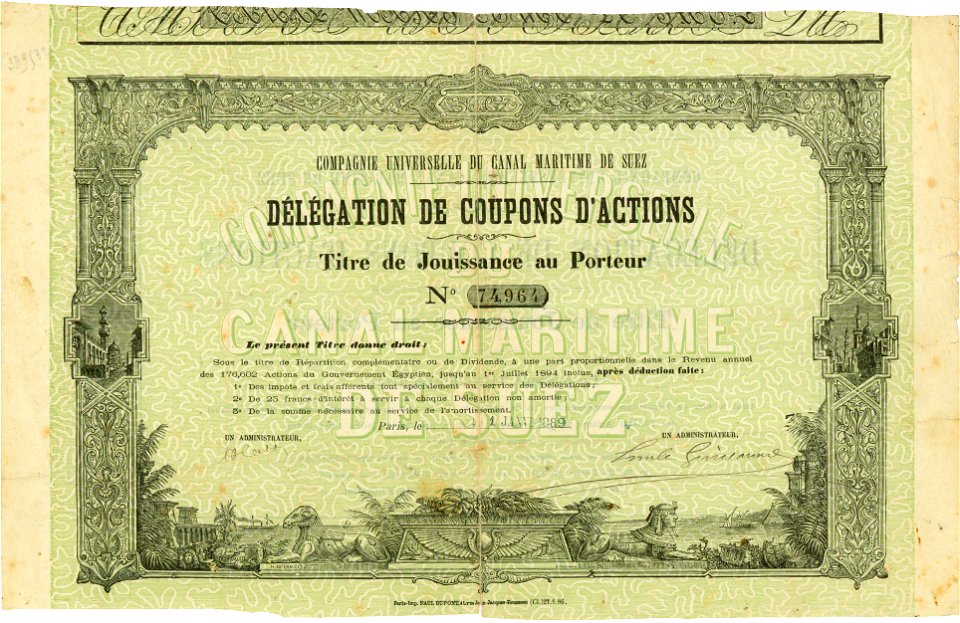 Canal Maritime de Suez 1889