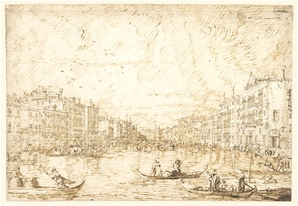Canal, Giovanni Antonio - Canal Grande in Venedig - Rijksmuseum RP-T-1953-213