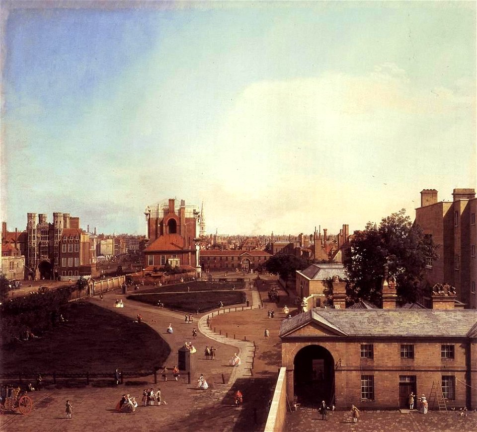 Giovanni Antonio Canal, il Canaletto - London - Whitehall and the Privy Garden from Richmond House - WGA03943