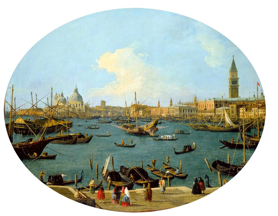 Canaletto, Venedig von der Riva degli Schiavoni aus gesehen