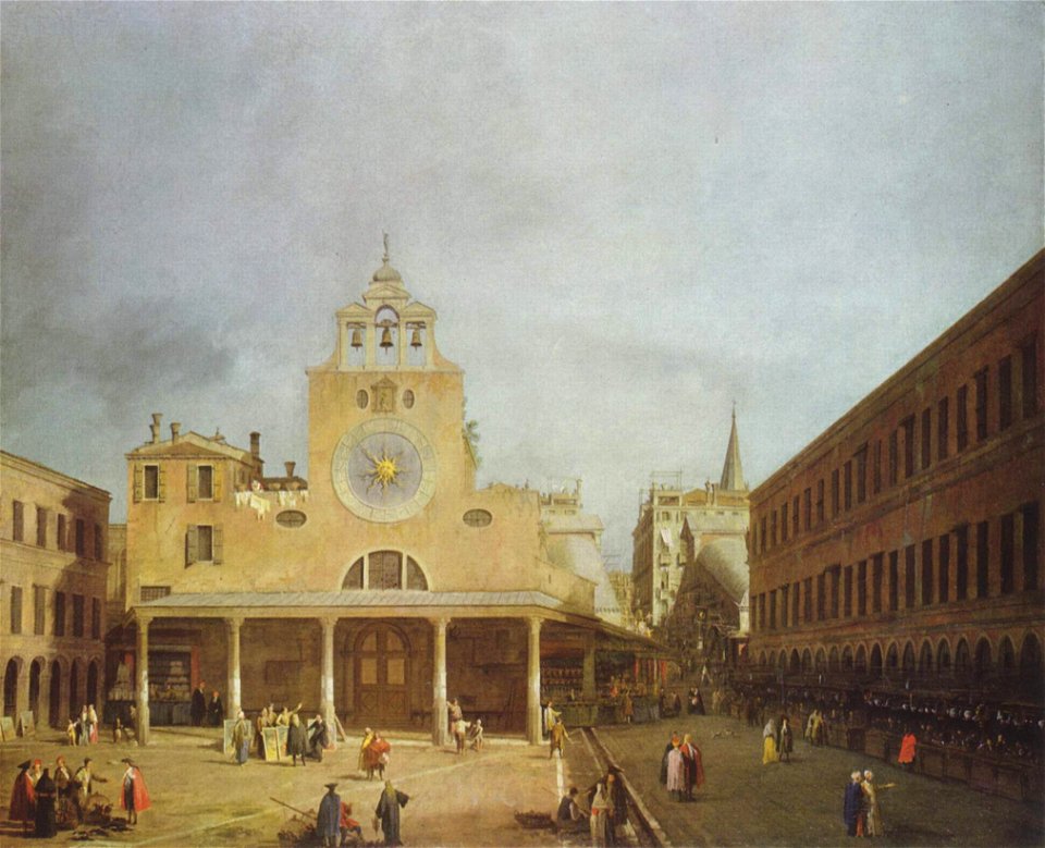 Canal, Giovanni Antonio, gen. Canaletto (1697-1768) — Platz vor San Giacomo di Rialto in Venedig