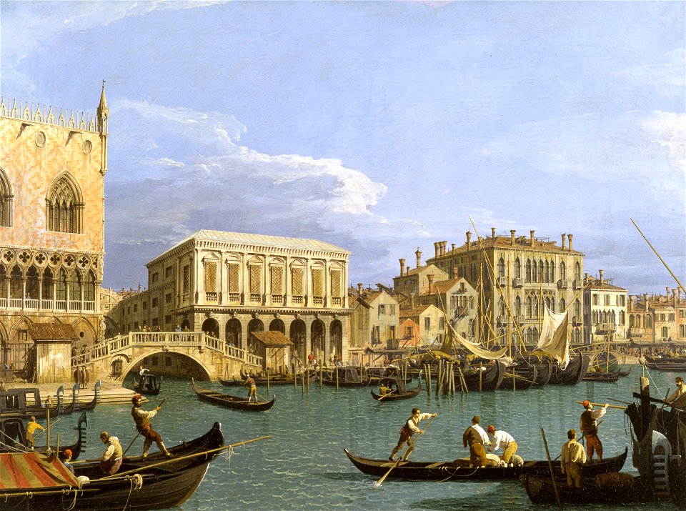 Giovanni Antonio Canal, called Canaletto - View of the Riva degli Schiavoni, Venice - Google Art Project