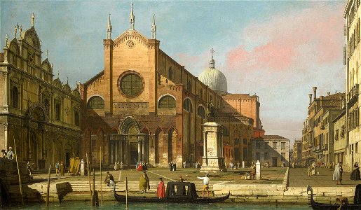 Canaletto (1697-1768), Venezia, campo Santi Giovanni e Paolo, 1736-1740