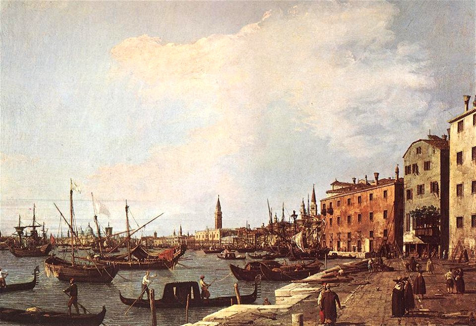 Giovanni Antonio Canal, il Canaletto - Riva degli Schiavoni - west side - WGA03865