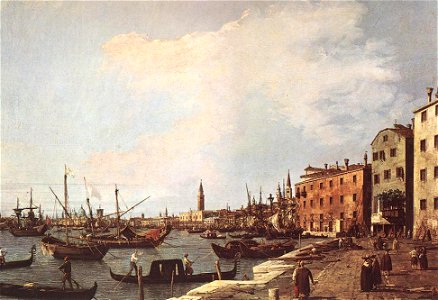 Giovanni Antonio Canal, il Canaletto - Riva degli Schiavoni - west side - WGA03865
