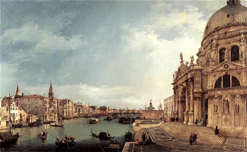 CANALETTO - Entrance to the Grand Canal; Looking East (1744)