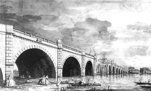 Giovanni Antonio Canal, il Canaletto - London - Westminster Bridge under Repair - WGA03989