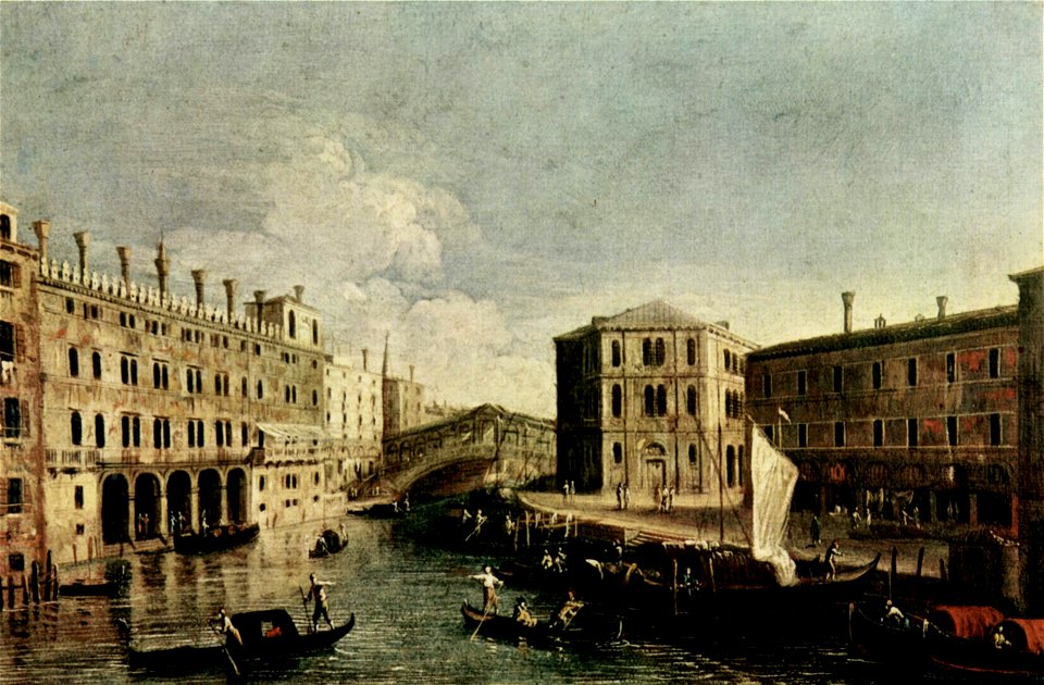 Giovanni Antonio Canal - Il Canale Grande a Rialto