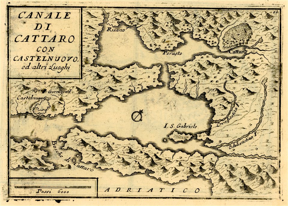 Canale di Cattaro con Castelnuovo ed altri luoghi - Coronelli Vincenzo - 1688