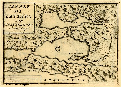 Canale di Cattaro con Castelnuovo ed altri luoghi - Coronelli Vincenzo - 1688