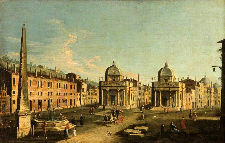 Canaletto (1697-1768) (imitator of) - Piazza del Popolo, Rome - 609055 - National Trust