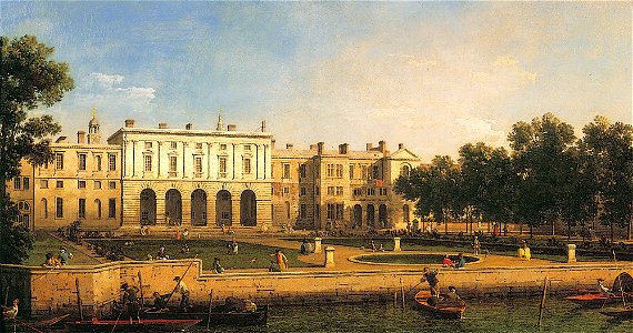 'Old Somerset House from the River Thames' by Canaletto